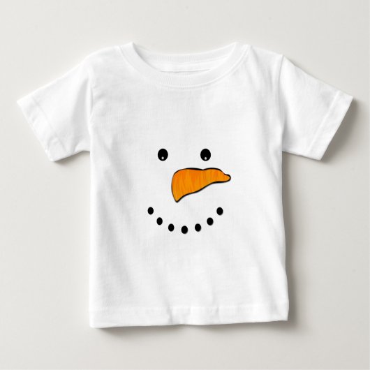 Snowman Face Baby T-shirt (Vorderseite)