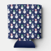Snowman Face Background Hübsches Geschenk Dosenkühler (Rückseite)