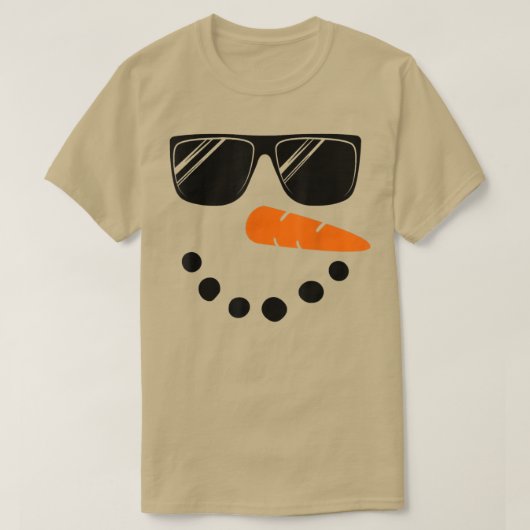 Snowman Face Boys Kinder Kleinkind Glasse Weihnach T-Shirt (Design vorne)