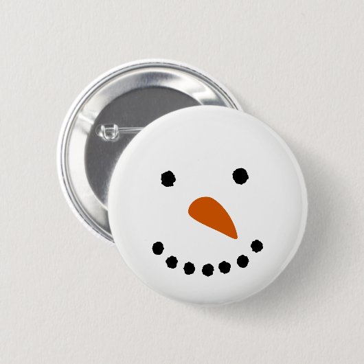 Snowman Face Button (Vorne & Hinten)