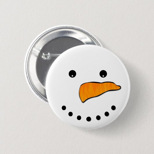 Snowman Face Button (Vorne & Hinten)
