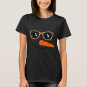 Snowman Face Carrot Nose Christmas Winter Cosplay T-Shirt (Vorderseite)