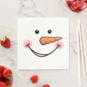 Snowman Face Carrot Nose Napkin Serviette (Beispiel)