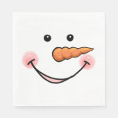 Snowman Face Carrot Nose Napkin Serviette (Vorderseite)