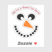 Snowman Face Christmas Aufkleber (Blatt)