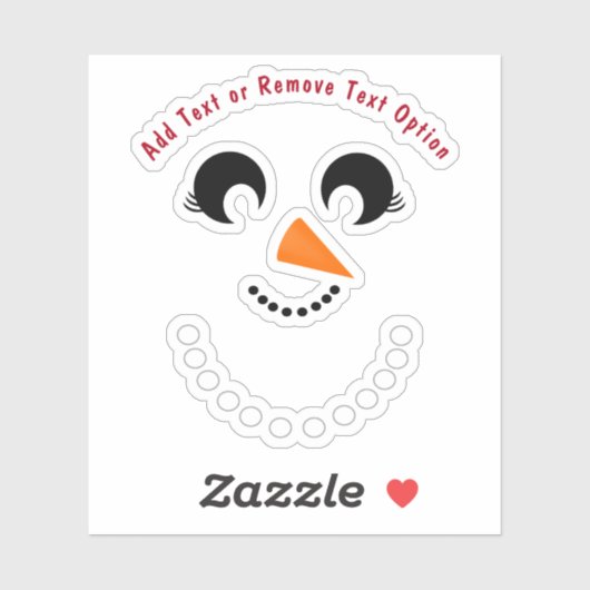 Snowman Face Christmas Aufkleber (Blatt)