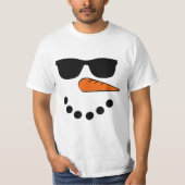 Snowman Face Christmas Funny Weihnachtsmann Claus T-Shirt (Vorderseite)
