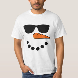 Snowman Face Christmas Funny Weihnachtsmann Claus T-Shirt