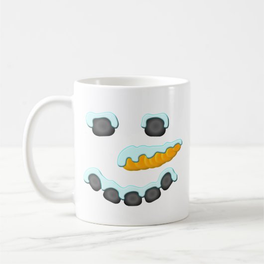 Snowman Face Design Kaffeetasse (Links)
