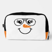 Snowman Face Eyeglasses Carrot Nose Waschbeutel (Vorderseite)