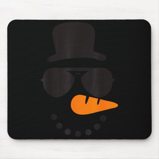 Snowman Face Family Christmas Matching Costume Men Mousepad (Vorne)