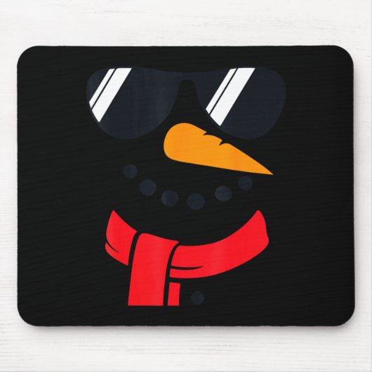 Snowman Face Family Christmas Matching Costume Men Mousepad (Vorne)