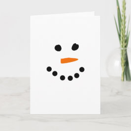 Snowman Face Feiertagskarte