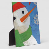 Snowman Face Fotoplatte (Seite)