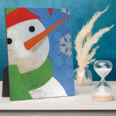 Snowman Face Fotoplatte (Seite)
