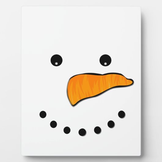 Snowman Face Fotoplatte (Vorderseite)
