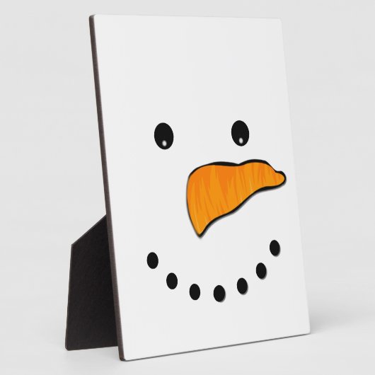 Snowman Face Fotoplatte (Seite)