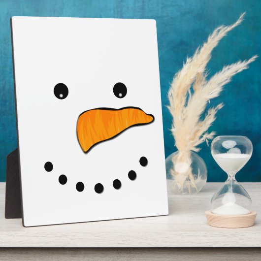 Snowman Face Fotoplatte (Seite)