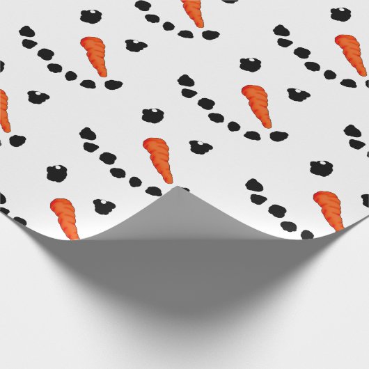 Snowman Face Geschenkpapier (Ecke)