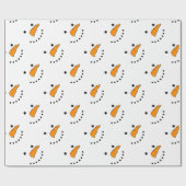 Snowman Face Geschenkpapier (Flach)