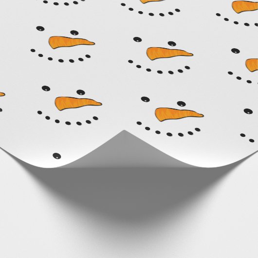 Snowman Face Geschenkpapier (Ecke)