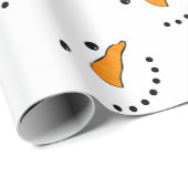 Snowman Face Geschenkpapier (Rolleneckpunkt)