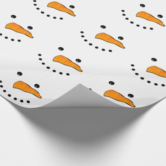 Snowman Face Geschenkpapier (Ecke)