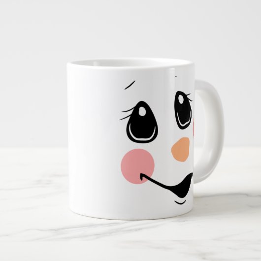 Snowman Face Jumbo-Tasse (Vorderseite Rechts)