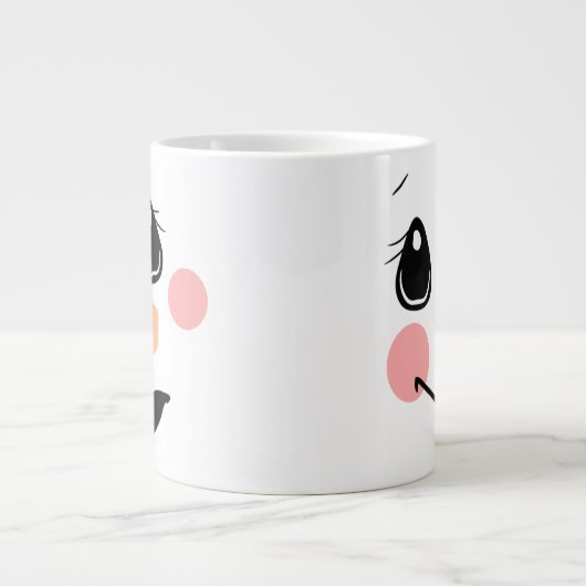 Snowman Face Jumbo-Tasse (Vorderseite)