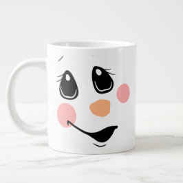 Snowman Face Jumbo-Tasse