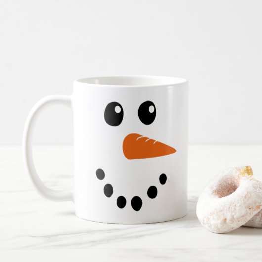 Snowman Face Kaffeetasse (Mit Donut)
