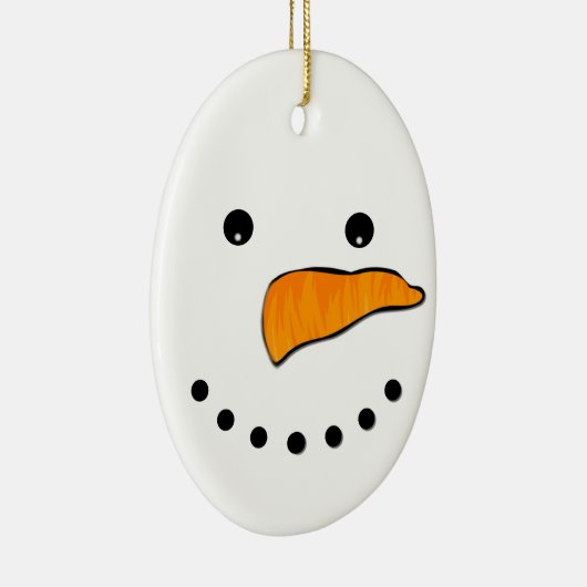 Snowman Face Keramik Ornament (Rechts)