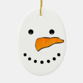 Snowman Face Keramik Ornament (Vorne)