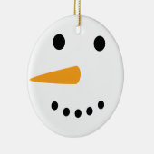 Snowman Face Keramik Ornament (Rechts)