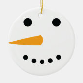 Snowman Face Keramik Ornament (Vorne)