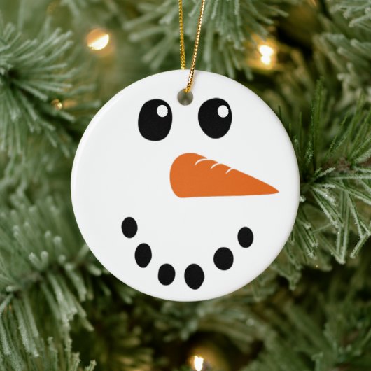 Snowman Face Keramik Ornament (Baum)