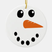Snowman Face Keramik Ornament (Vorne)