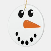 Snowman Face Keramik Ornament (Links)