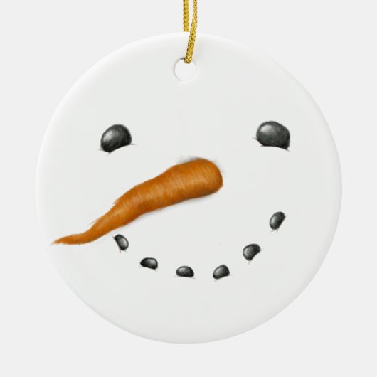 SNOWMAN FACE KERAMIK ORNAMENT (Vorne)