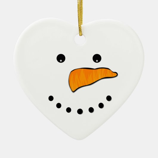 Snowman Face Keramikornament (Vorne)