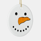 Snowman Face Keramikornament (Rechts)