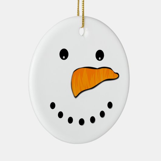 Snowman Face Keramikornament (Rechts)