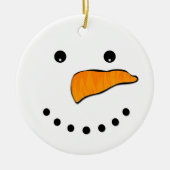 Snowman Face Keramikornament (Vorne)