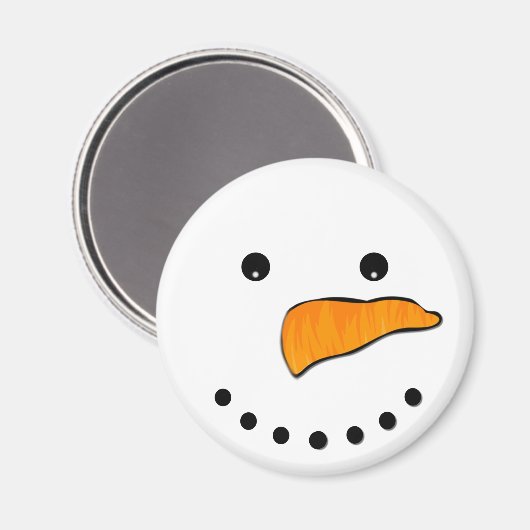 Snowman Face Magnet (Vorderseite/Rückseite)