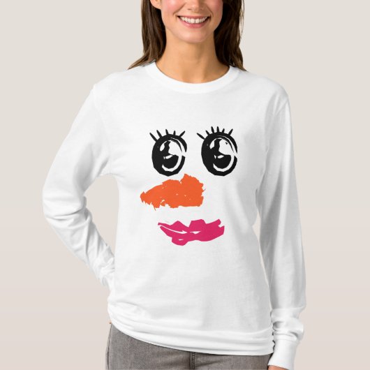 Snowman Face - Matching Mama Gift T-Shirt (Vorderseite)
