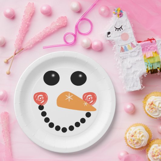 Snowman Face Pappteller (Party)