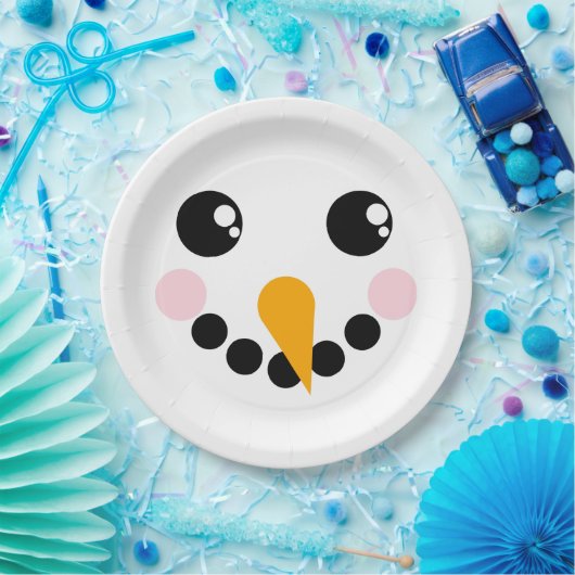 Snowman Face Pappteller (Party)