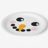 Snowman Face Pappteller (Schrägansicht)