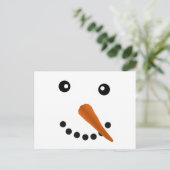 SNOWMAN FACE POSTKARTE (Stehend Vorderseite)