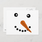 SNOWMAN FACE POSTKARTE (Vorne/Hinten)